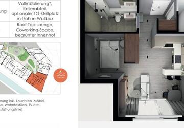 Wohnung Ulm Söflingen - 1 Zimmer, 33 m&sup2;, 1.045&euro; | Angebot:27619470
