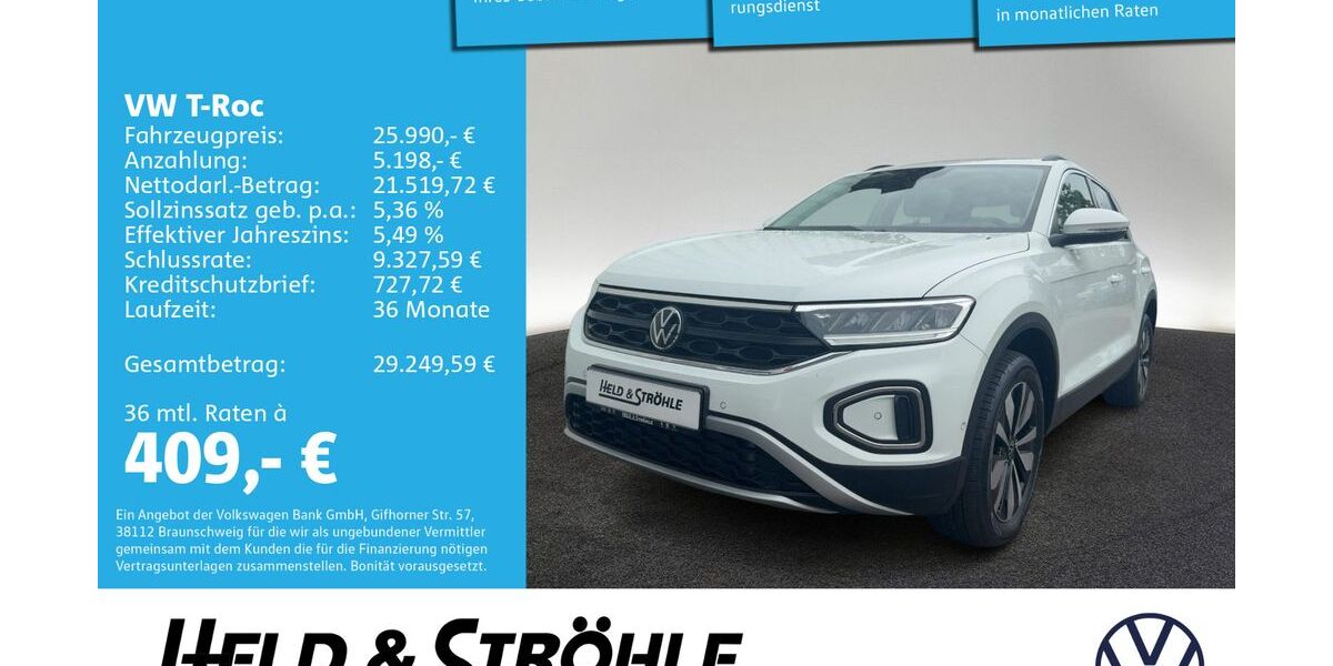 VW T-Roc 7.410 km 25.990 &euro; Ulm 89077