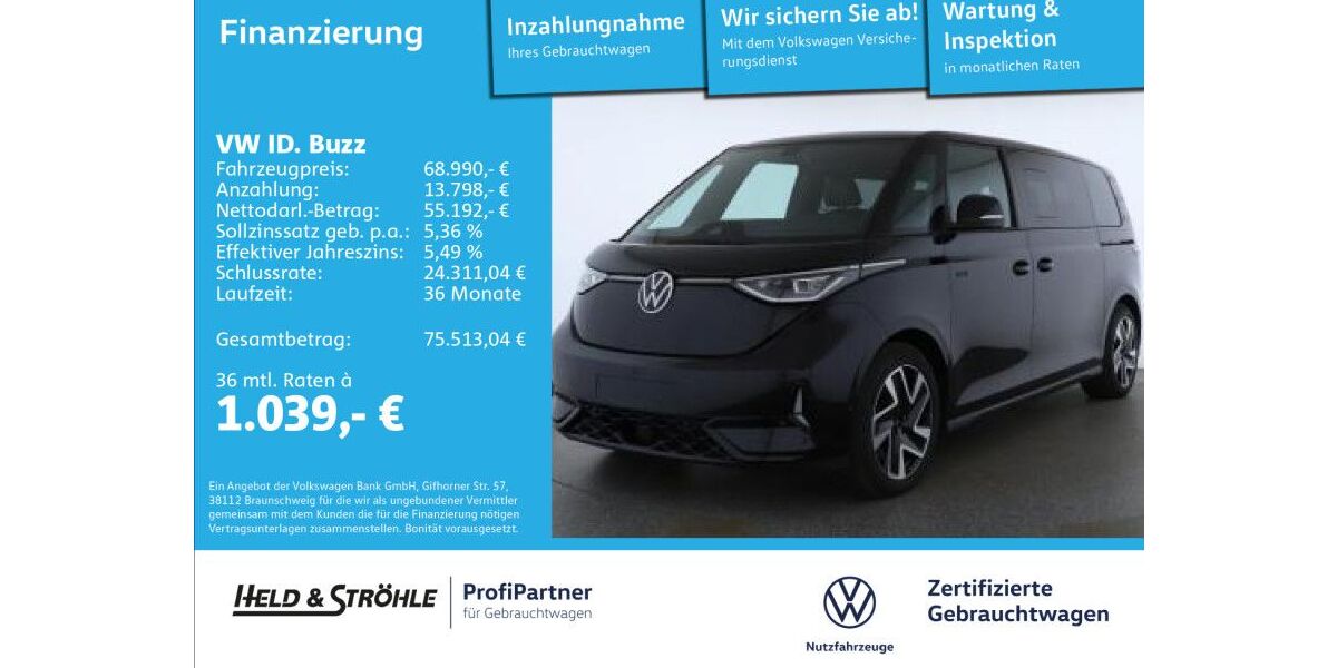VW ID. Buzz 5.172 km 68.990 &euro; Ulm 89079
