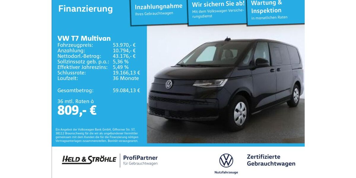 VW T7 Multivan 8.294 km 53.970 &euro; Ulm 89079