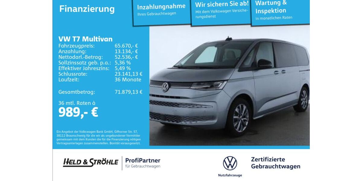 VW T7 Multivan 11.337 km 65.670 &euro; Ulm 89079