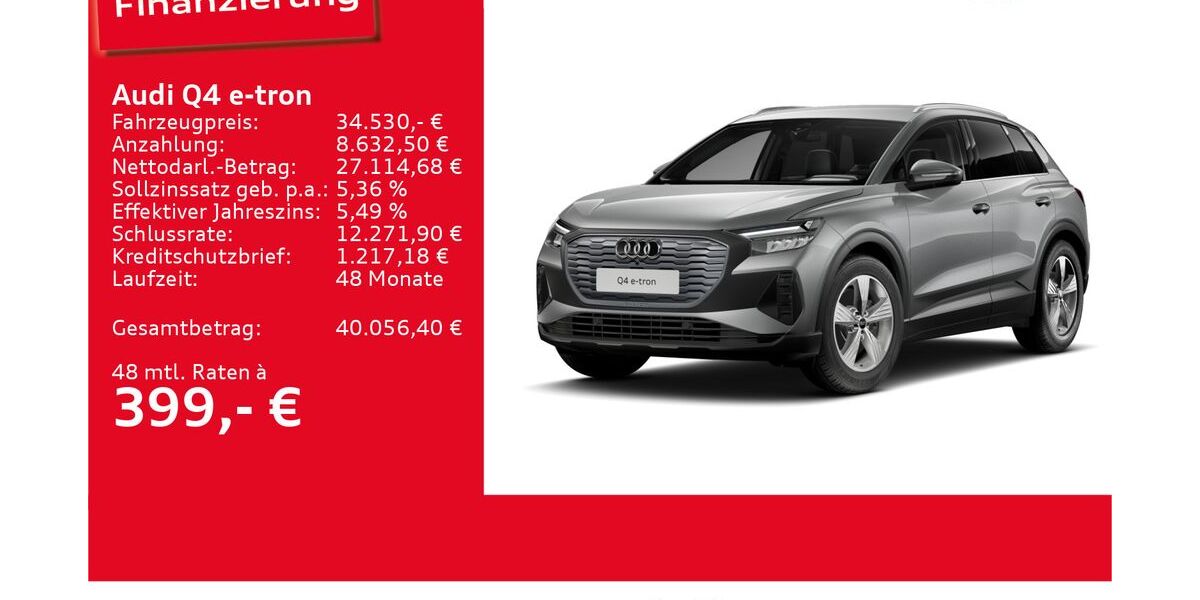 Audi Q4 e-tron 17.782 km 33.920 &euro; Ulm 89073